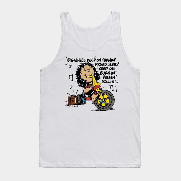 Jerry Big Wheel Gratenuts Dead and Co Tank Top by HandEyeStudio